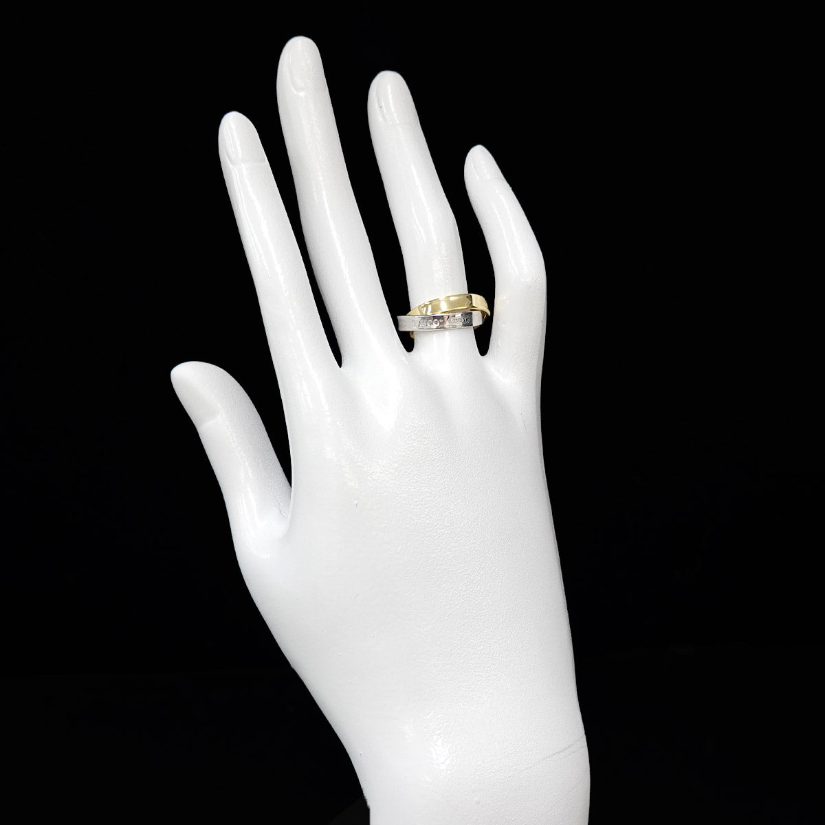 1837 Interlocking Ring 18K YG 750 SV 925 size5.25(US)