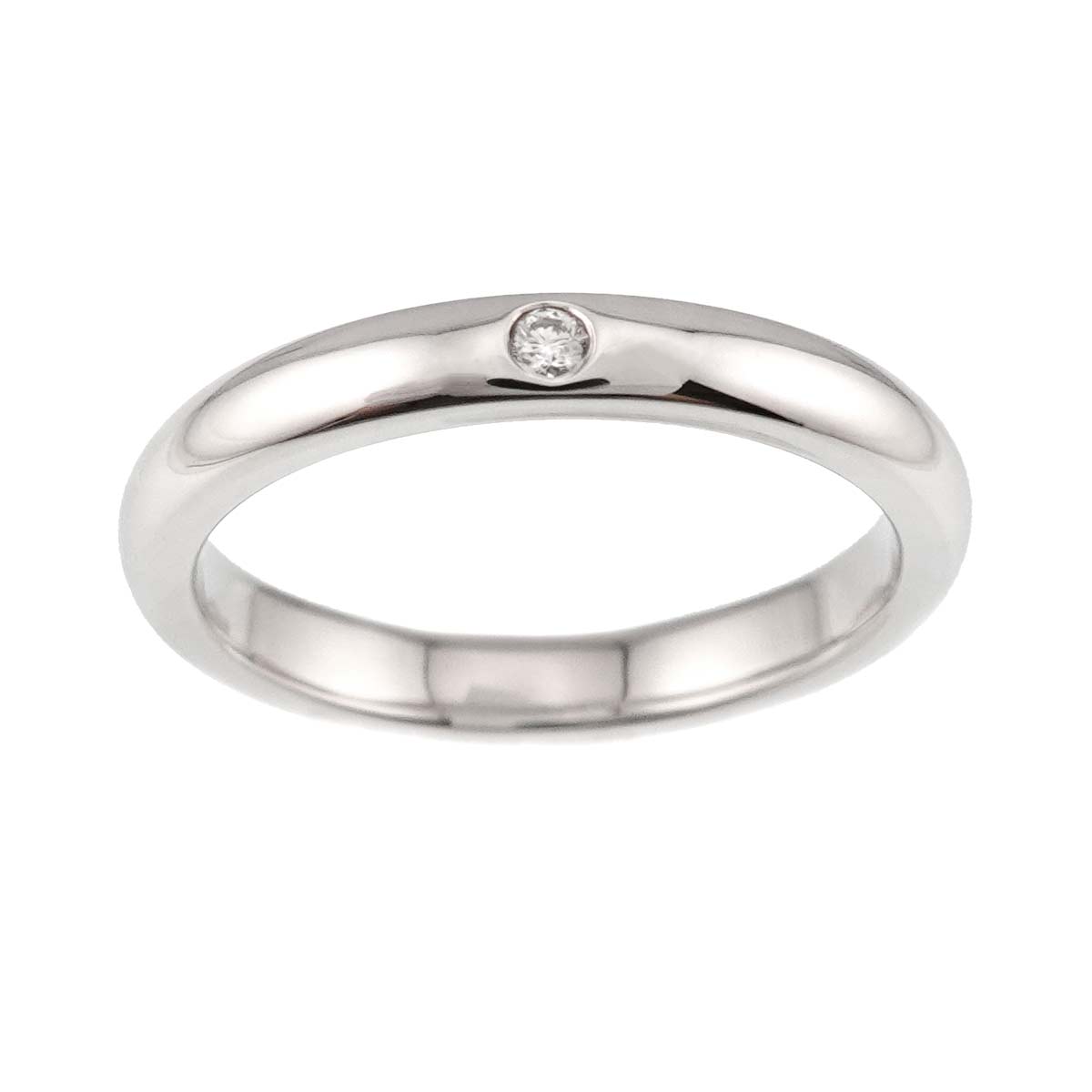 Stacking Band Ring Diamond 1P Platinum Size5.25-5.5(US)