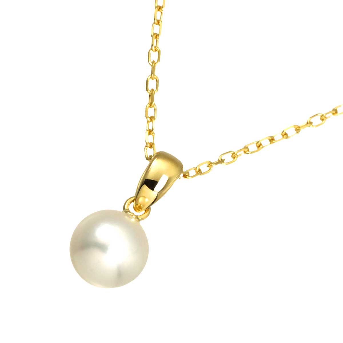 Akoya Pearl 7.1mm Necklace 18K YG 750
