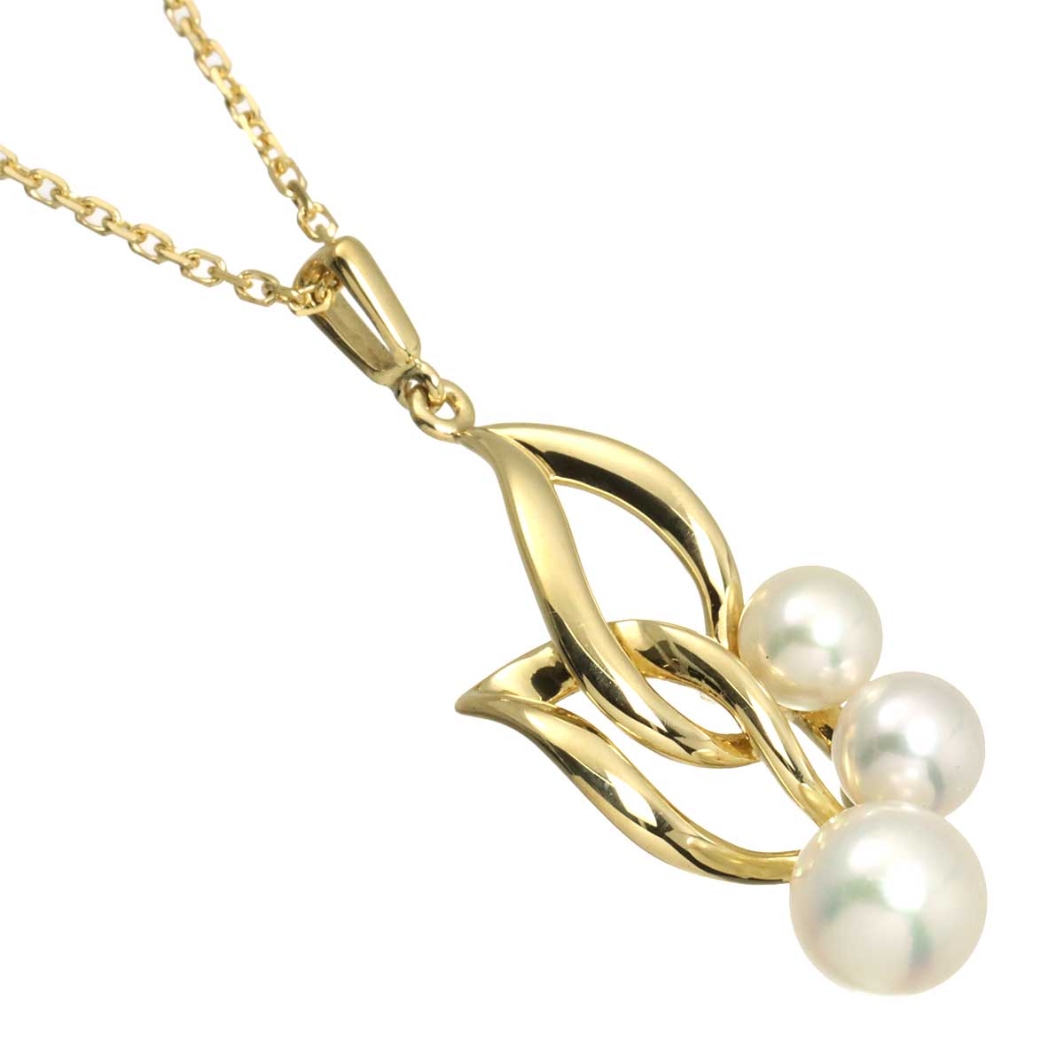 Akoya Pearl 6.1-4.5mm Necklace 18K YG 750