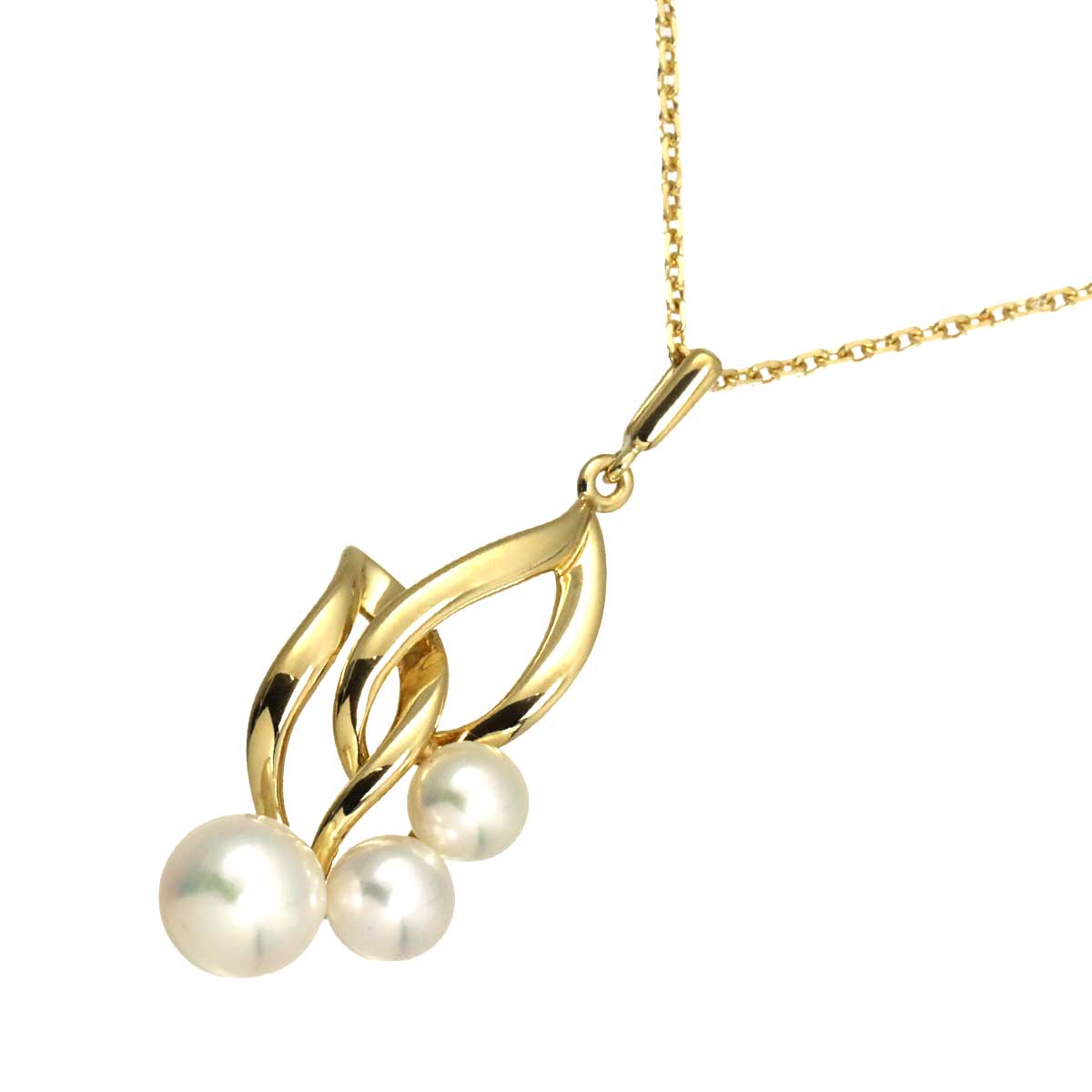 Akoya Pearl 6.1-4.5mm Necklace 18K YG 750