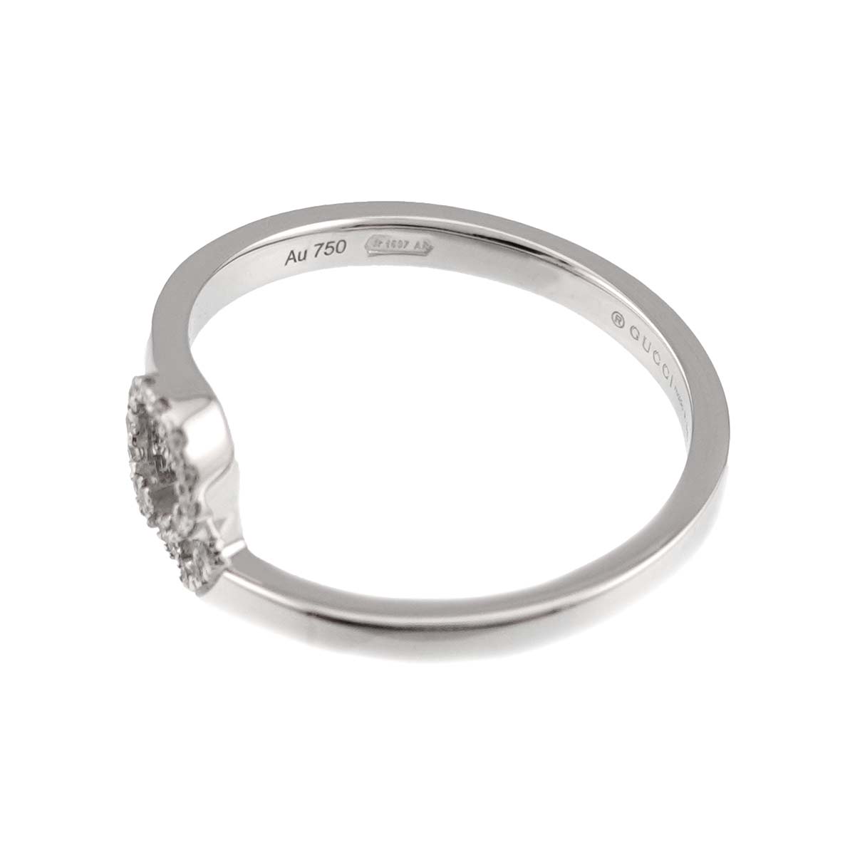 GG Running Diamond 18K WG White Gold 750 Size9 4.5(US)