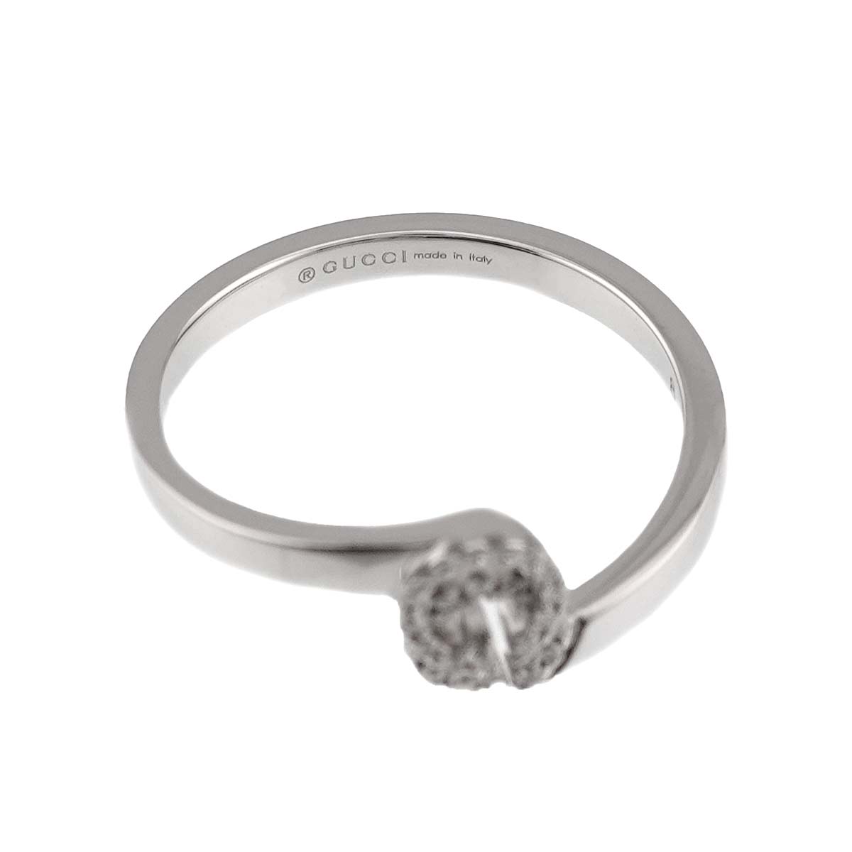 GG Running Diamond 18K WG White Gold 750 Size9 4.5(US)