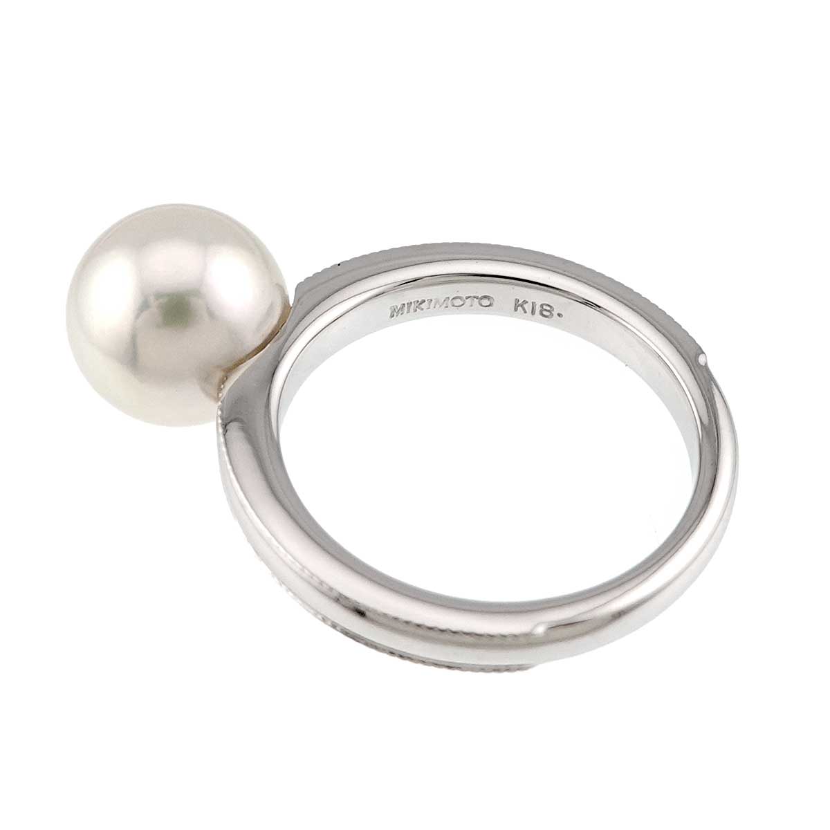 Akoya Pearl 8.0mm Ring 18K White Gold size3.25(US)