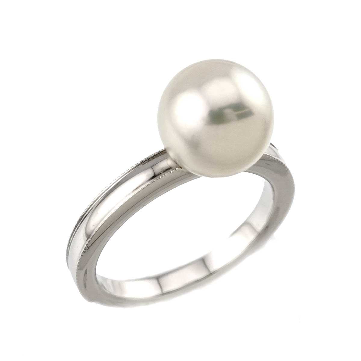 Akoya Pearl 8.0mm Ring 18K White Gold size3.25(US)