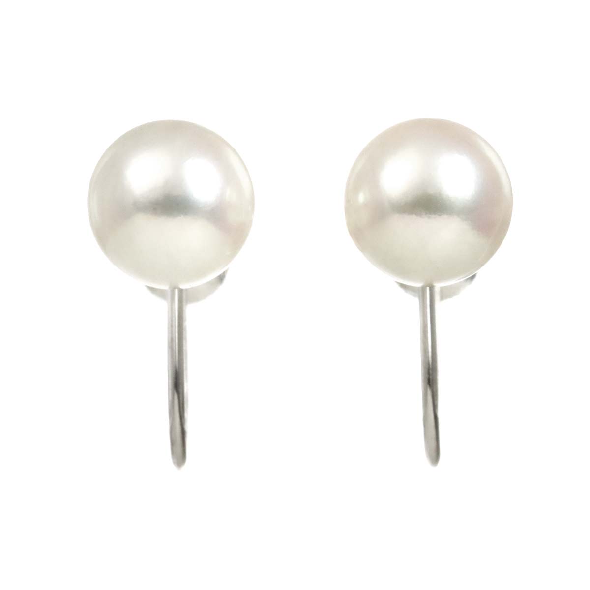 Akoya Pearl 7.2mm Earrings 18K WG 750