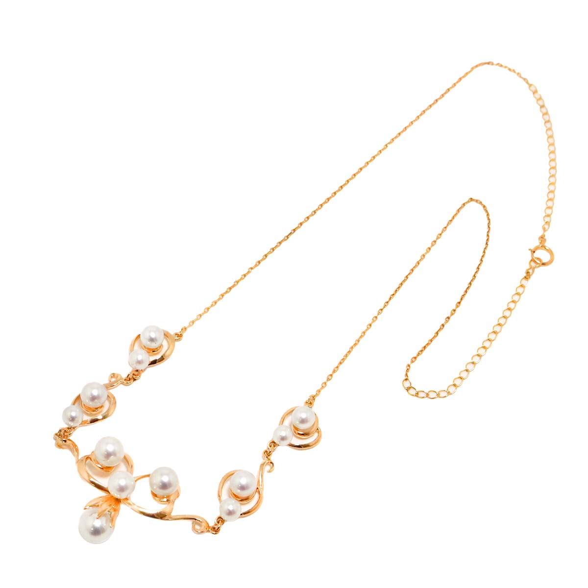 Akoya Pearl 7.1-4.5mm Necklace 18K PG 750