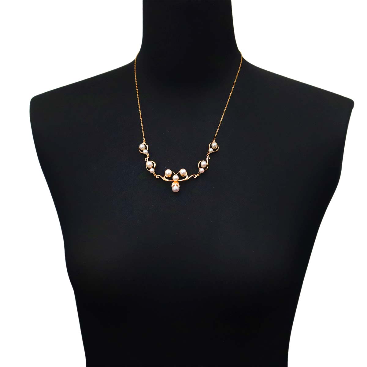 Akoya Pearl 7.1-4.5mm Necklace 18K PG 750