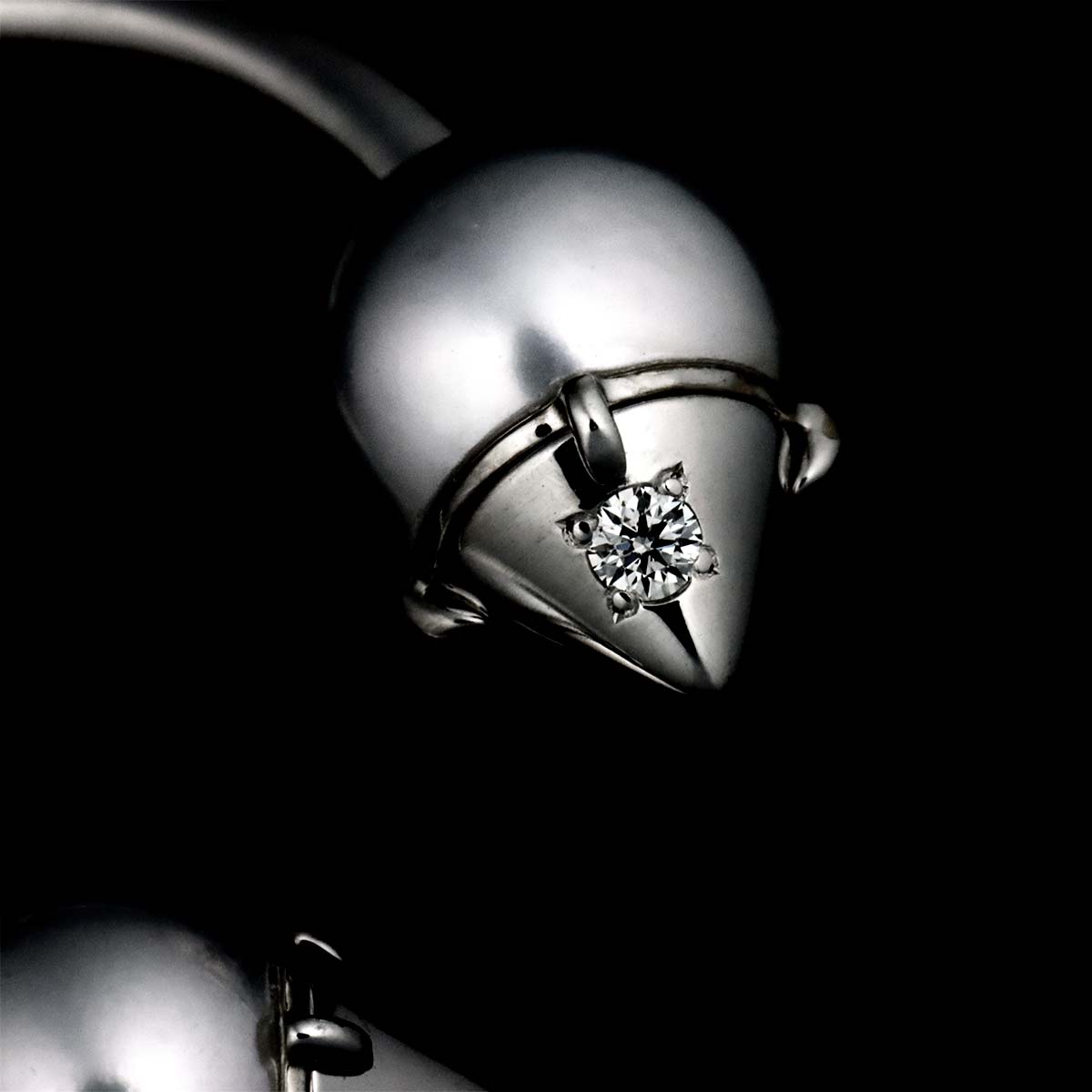 Akoya Pearl Diamond 0.01ctx4 Earrings Pierced 18K WG 750