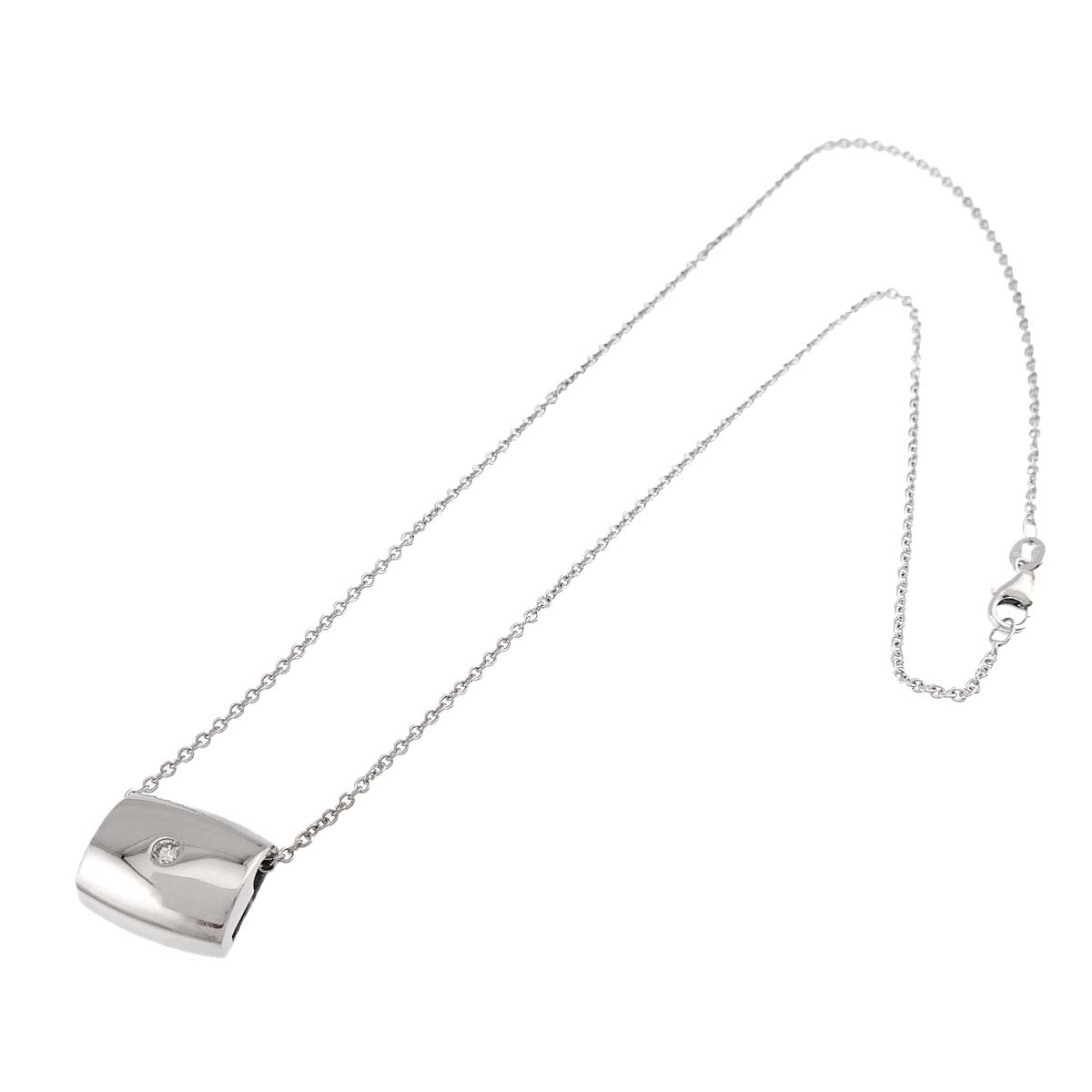 Diamond Necklace 18K White Gold 750