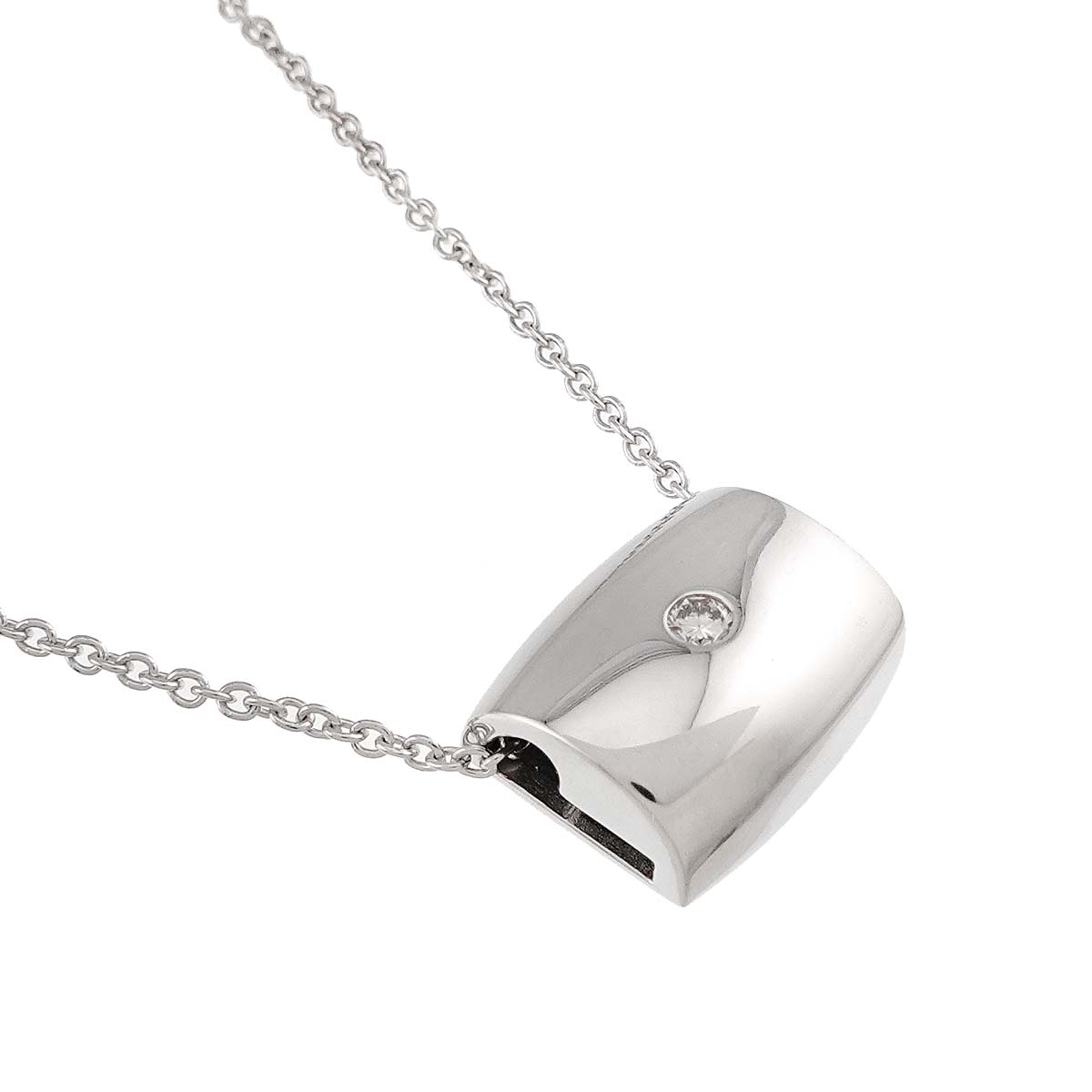 Diamond Necklace 18K White Gold 750