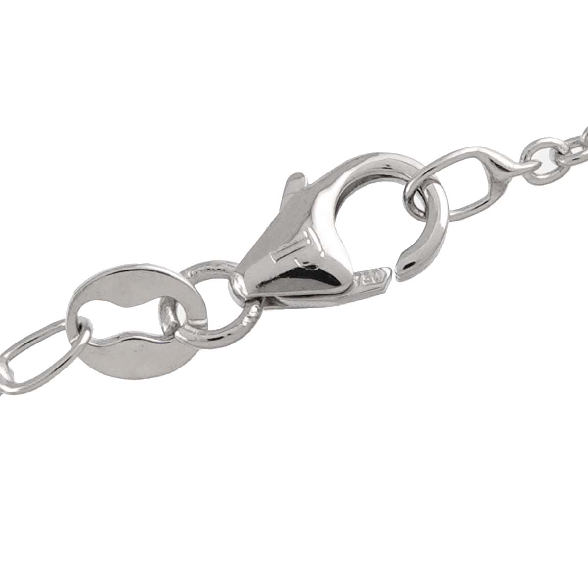 Diamond Necklace 18K White Gold 750