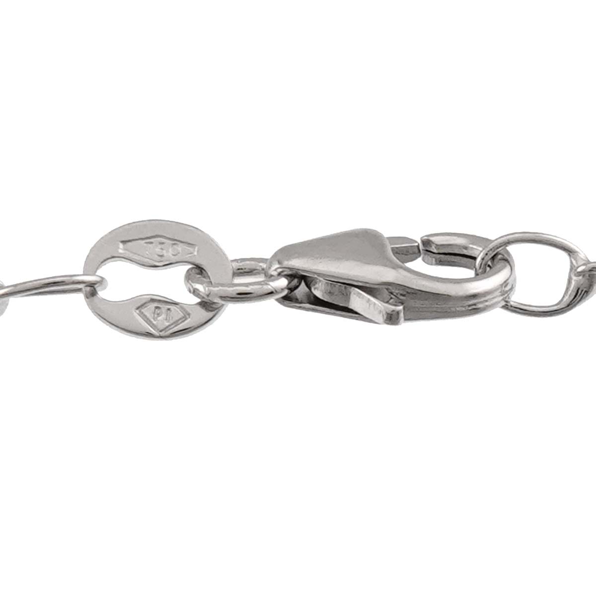 Diamond Necklace 18K White Gold 750