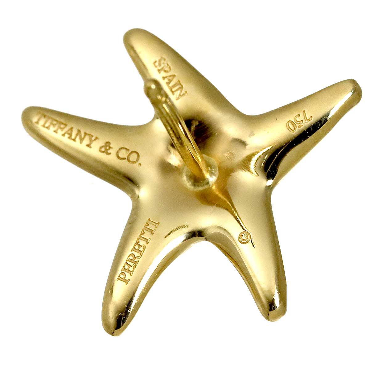 Starfish Earrings Pierced 18K Yellow Gold 750