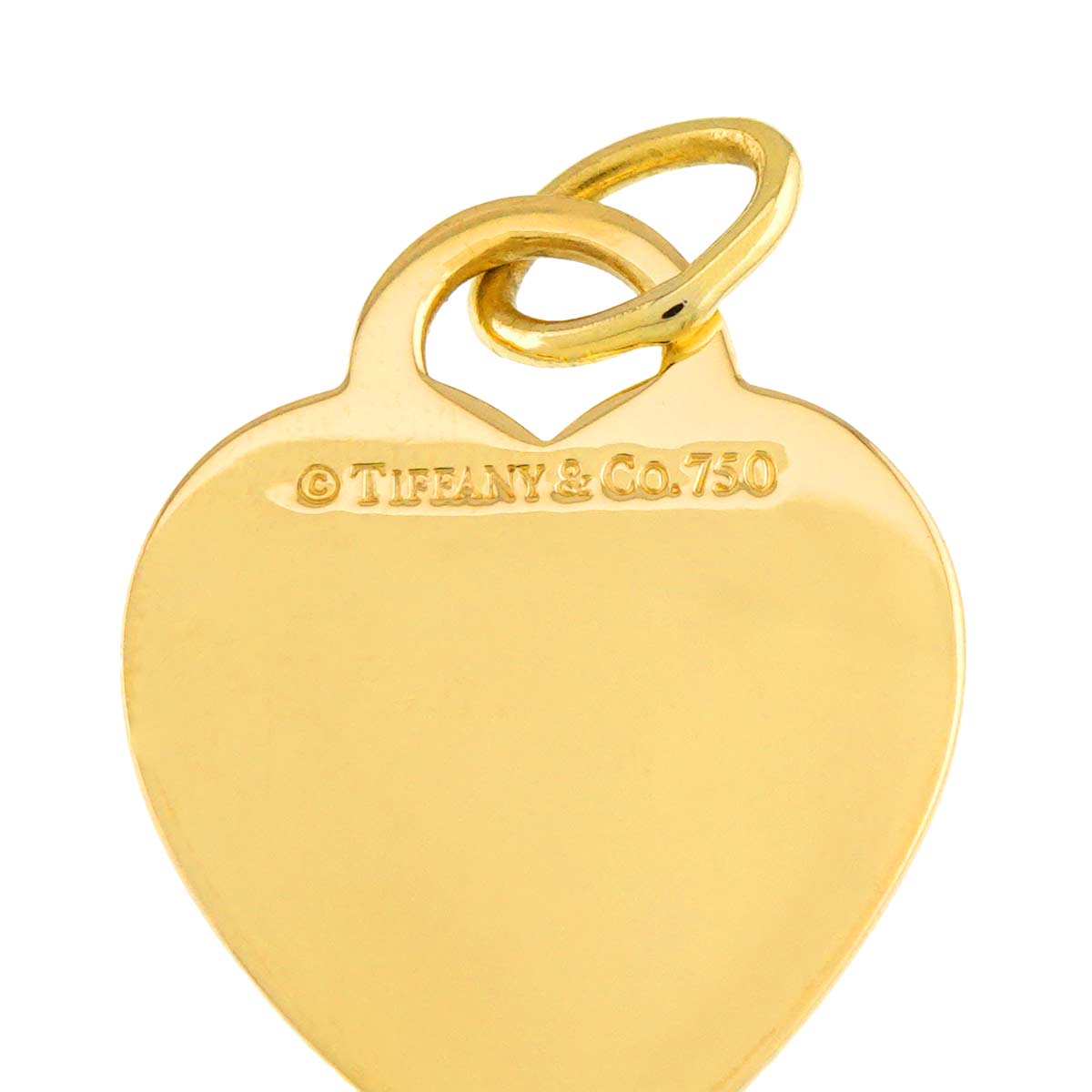 Return to Heart tag Pendant Top 18K Yellow Gold 750