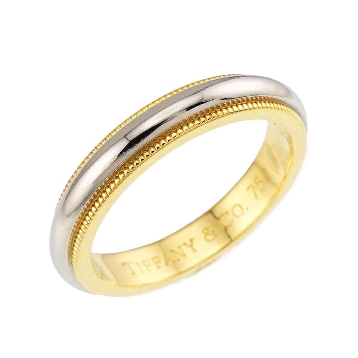 Milgrain Band Ring 18K YG 750 Pt Size4.75-5(US)