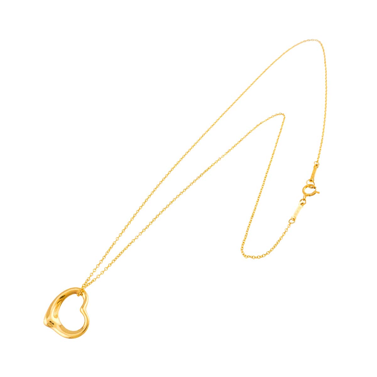 Open Heart Necklace 18K Yellow Gold 750