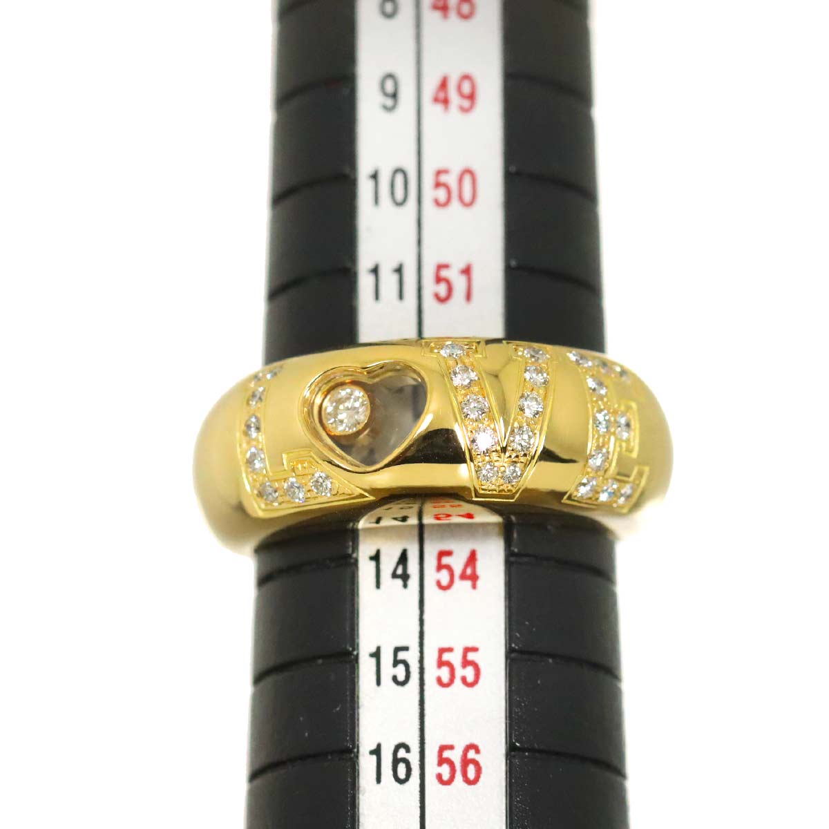 Happy Diamond LOVE Ring 18K YG 750 Size6.25-6.5(US)
