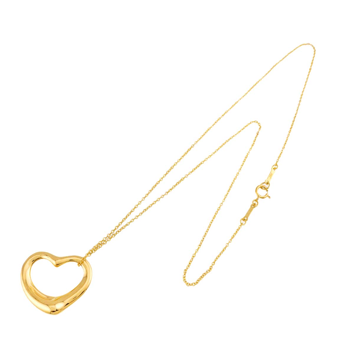 Open Heart Necklace 18K Yellow Gold 750