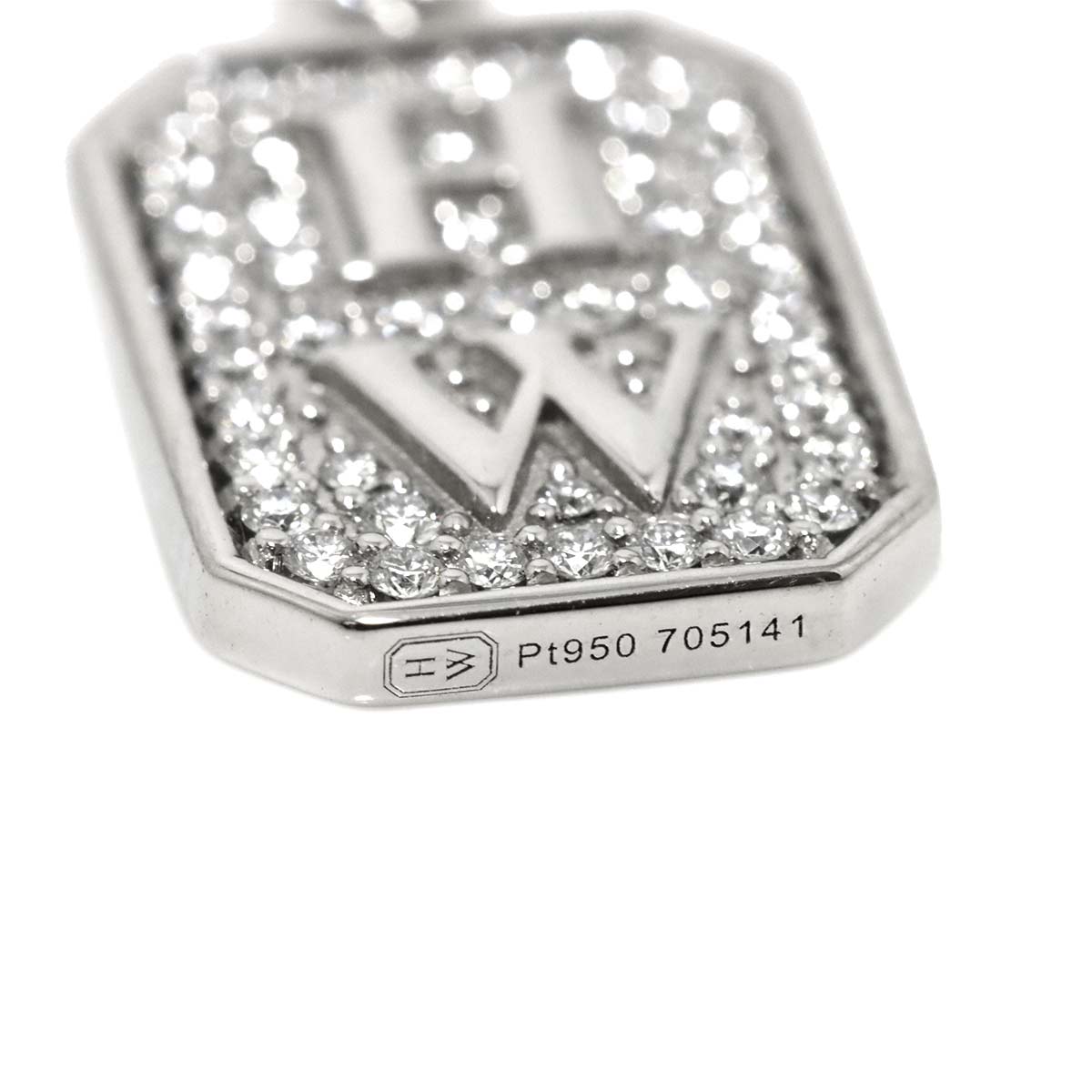 HW Logo Diamond Necklace Pt