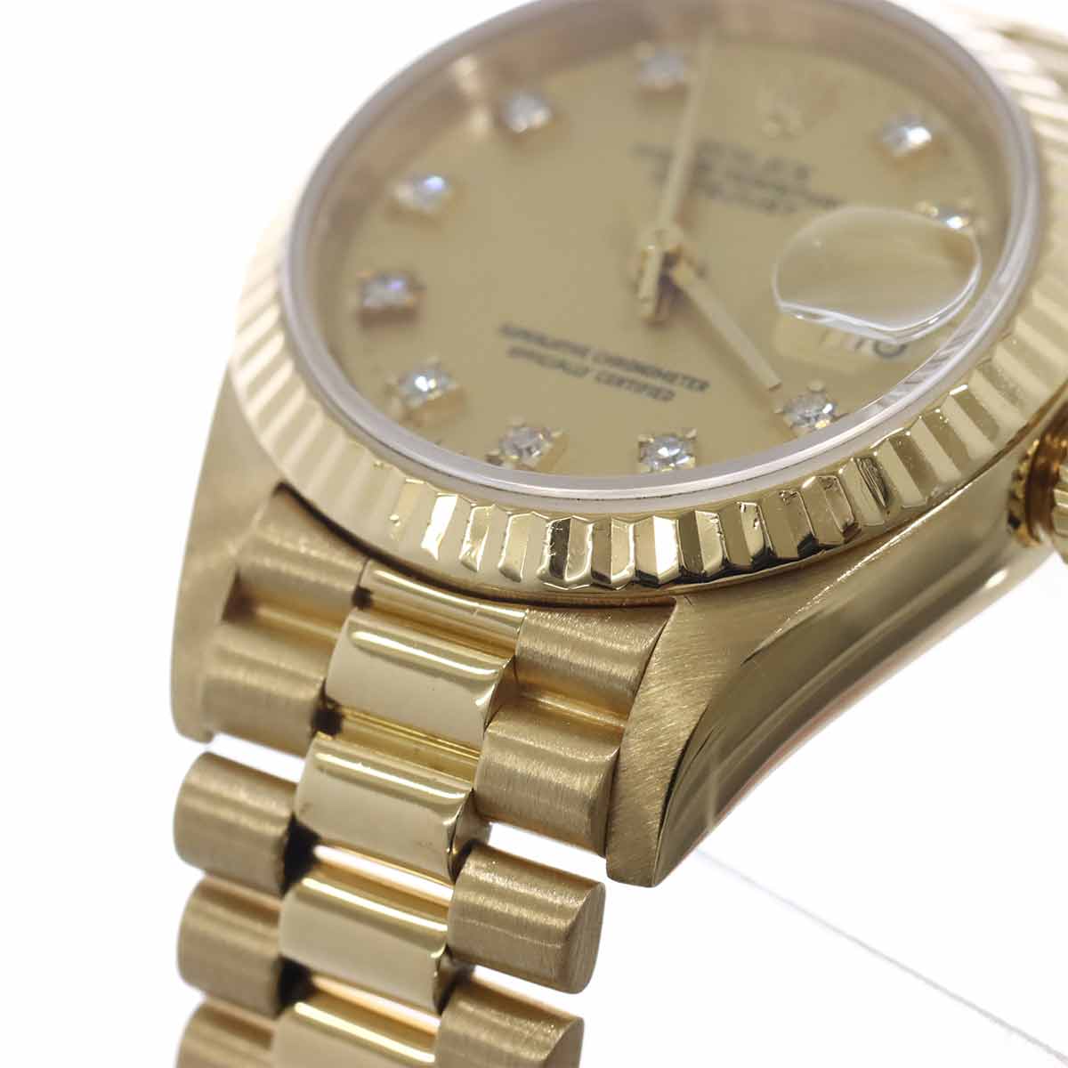 Datejust 69178G Serial 9 750 YG 10P Diamond Gold Dial Ladies