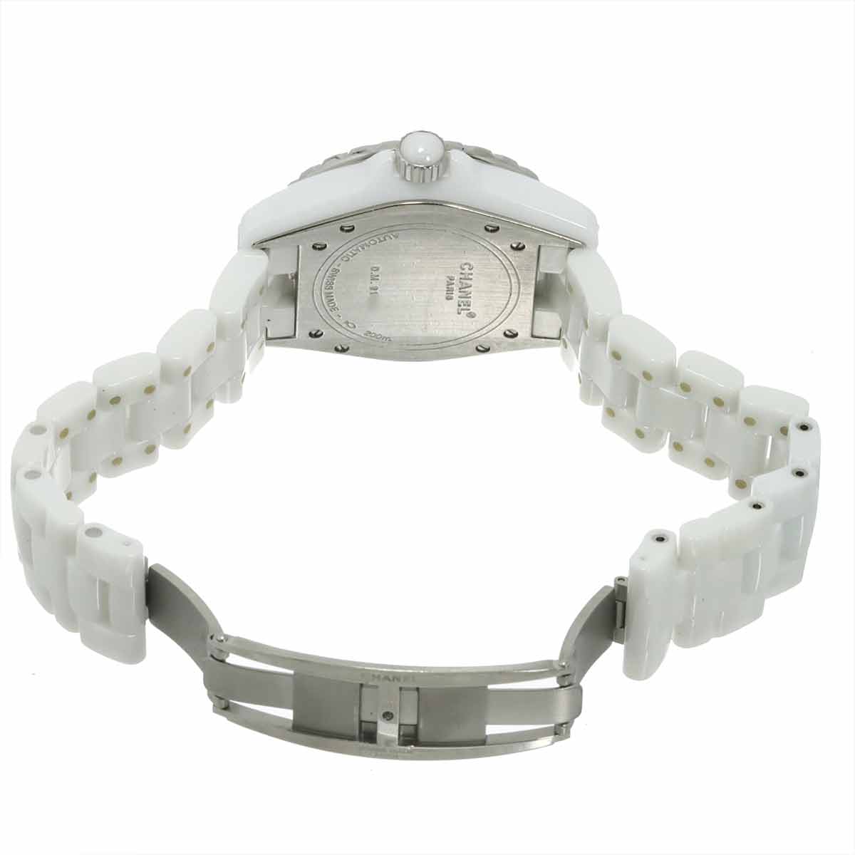 J12 H1180 Blue Sapphire Bezel Automatic White Dial Mens Watch