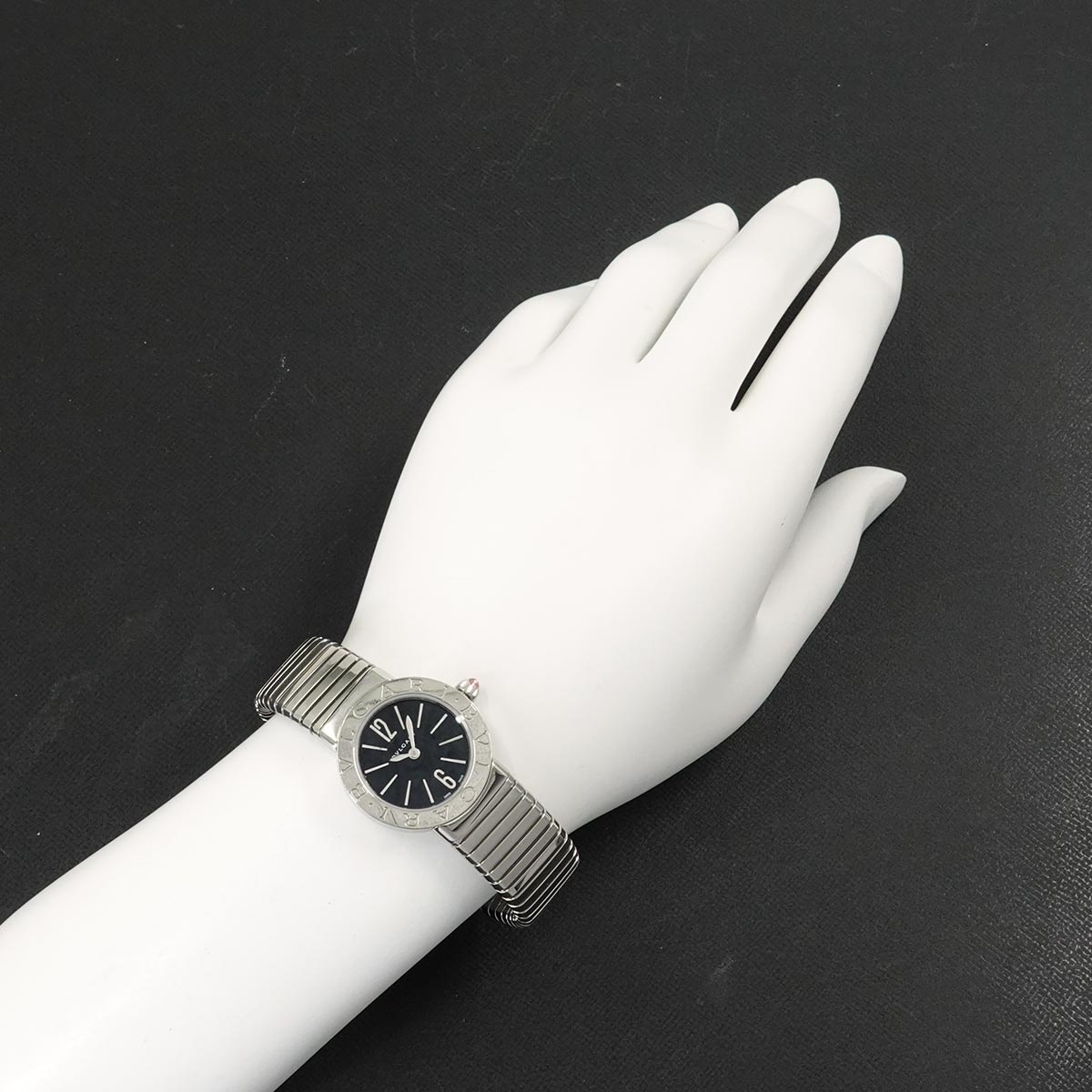 BVLGARIBVLGARI Tubogas BBL262TS Quartz Black Dial Ladies