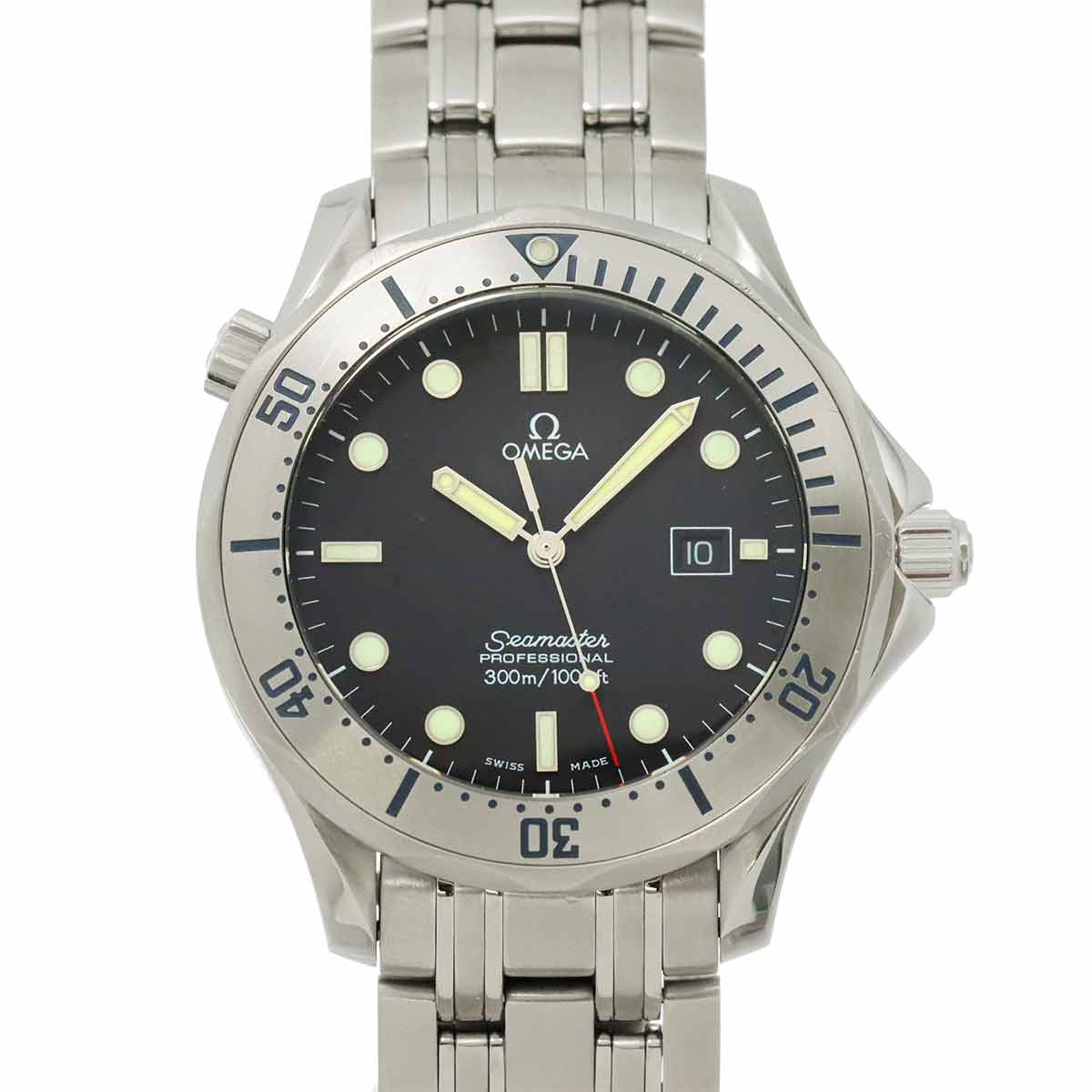 Seamaster 300m 2261.50 Quartz Date Black Dial Mens Watch
