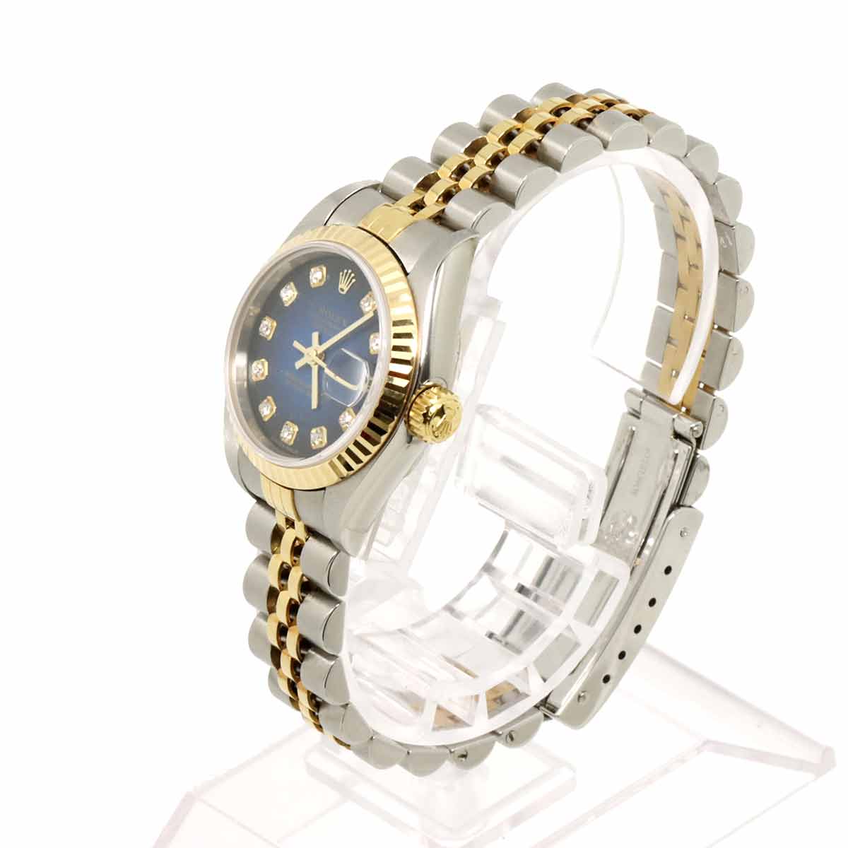 Datejust 179173G Serial Y 750 YG 10P Diamond Blue Dial