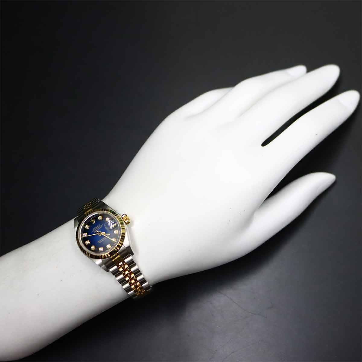 Datejust 179173G Serial Y 750 YG 10P Diamond Blue Dial