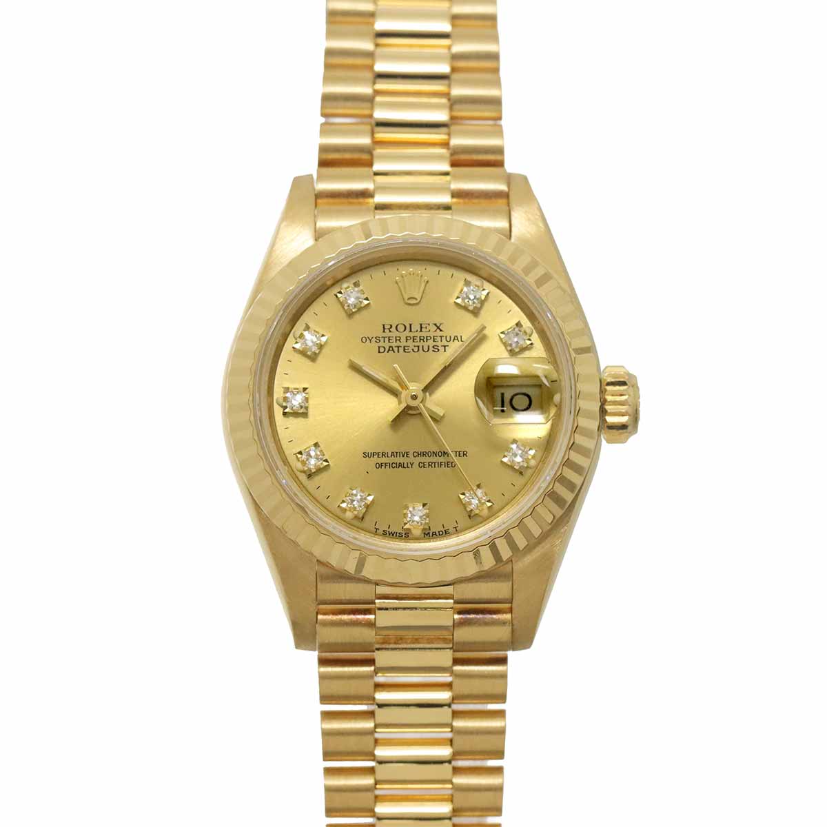 Datejust 69178G Serial R 750 YG 10P Diamond Gold Dial Ladies