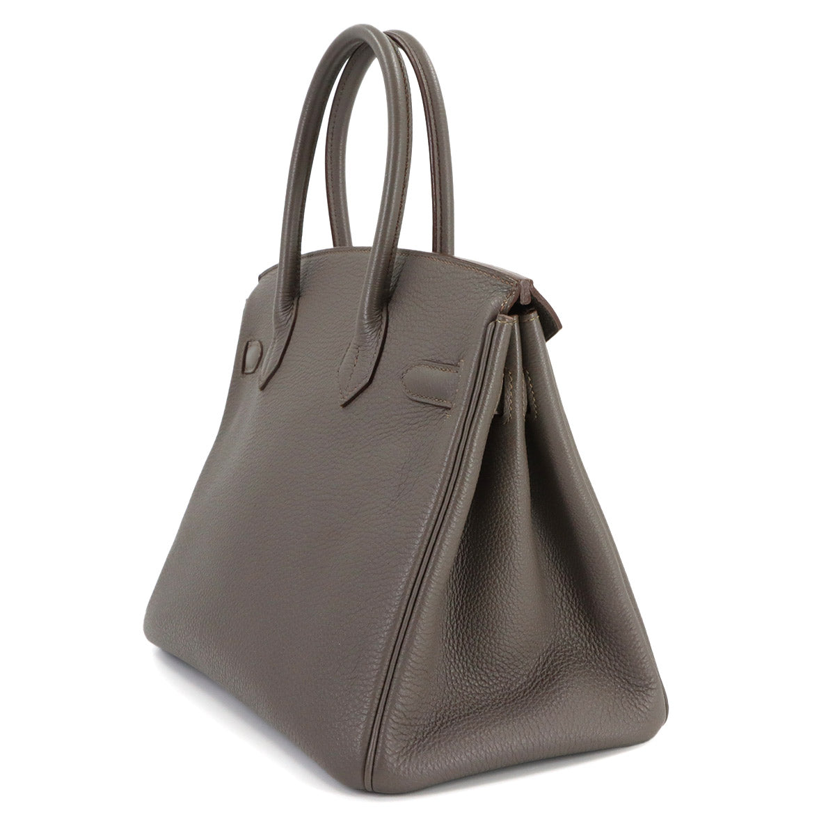 Birkin 30 Veau Togo Etain Hand Bag Grey Purse