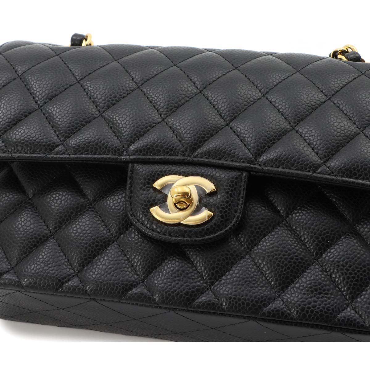 Matelasse 23 Chain Shoulder Bag Leather Black A01113