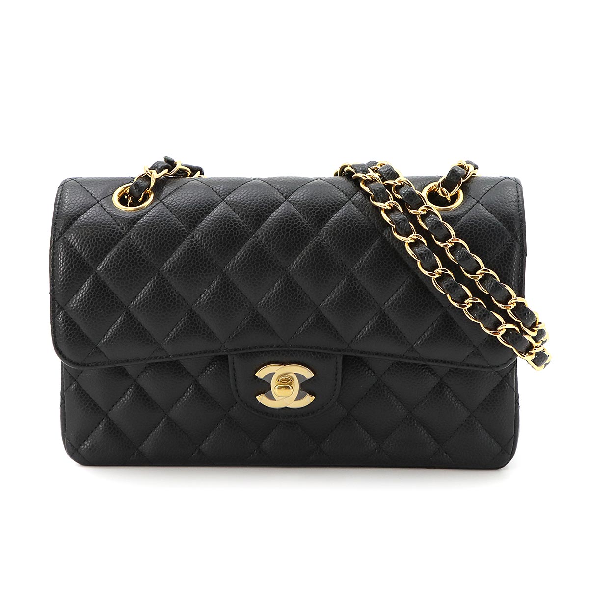 Matelasse 23 Chain Shoulder Bag Leather Black A01113