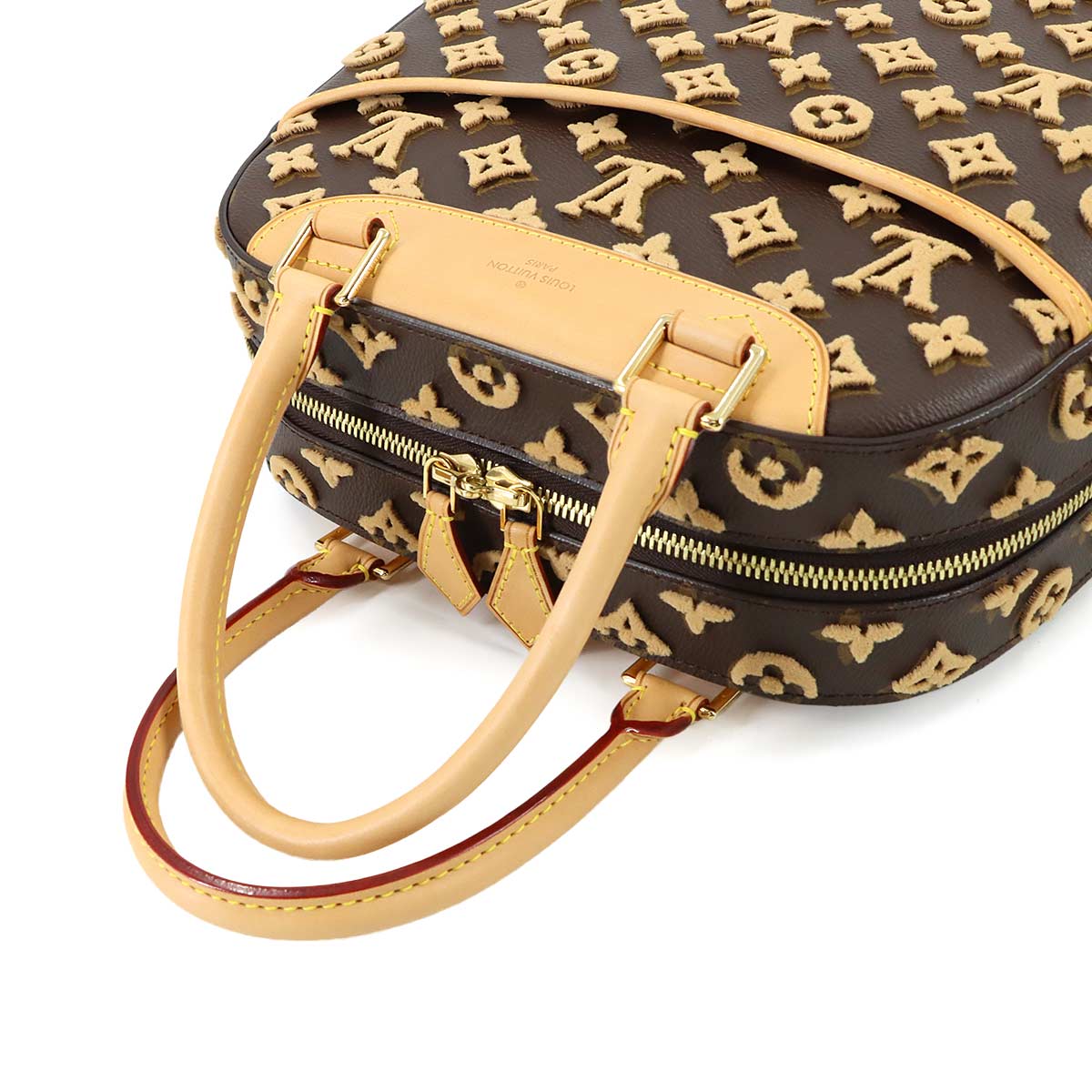 Monogram Tuffetage Deauville Cube Hand Bag Biege M40921