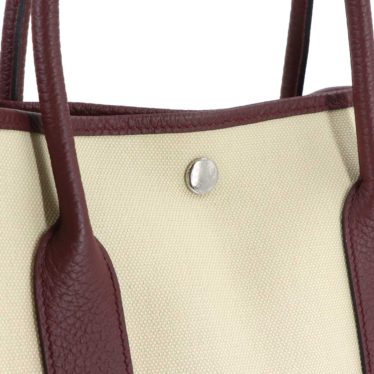 Garden File MM Tote Bag Toile Militaire Negonda Beton Rouge H