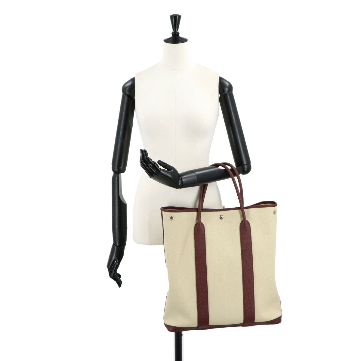Garden File MM Tote Bag Toile Militaire Negonda Beton Rouge H