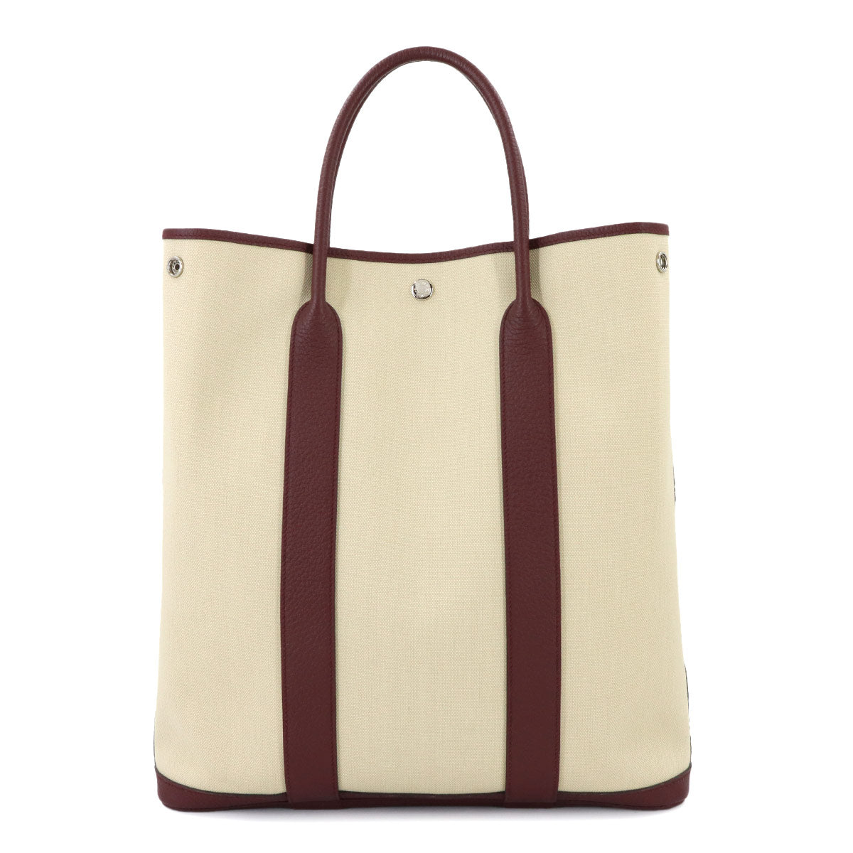 Garden File MM Tote Bag Toile Militaire Negonda Beton Rouge H