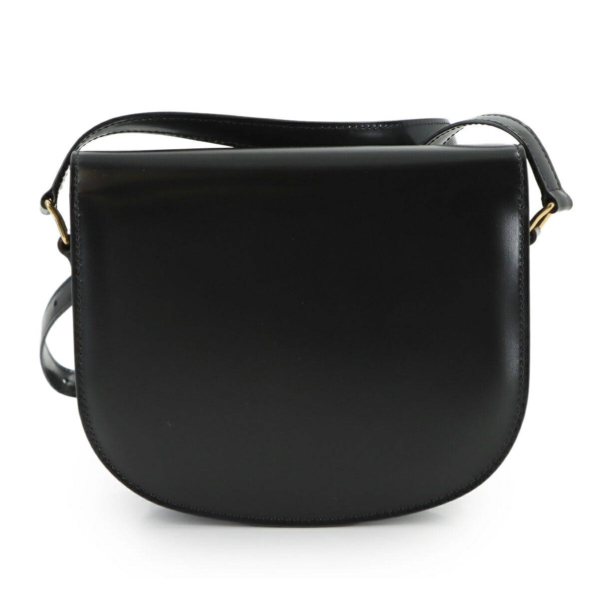 CELINE Triomphe Teen Besace Shoulder Bag Leather Black 110413BF4