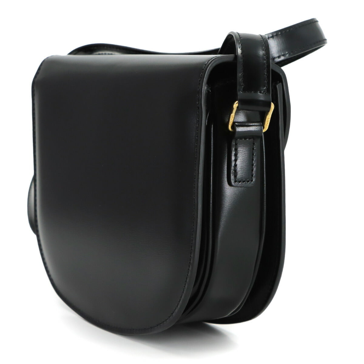 CELINE Triomphe Teen Besace Shoulder Bag Leather Black 110413BF4