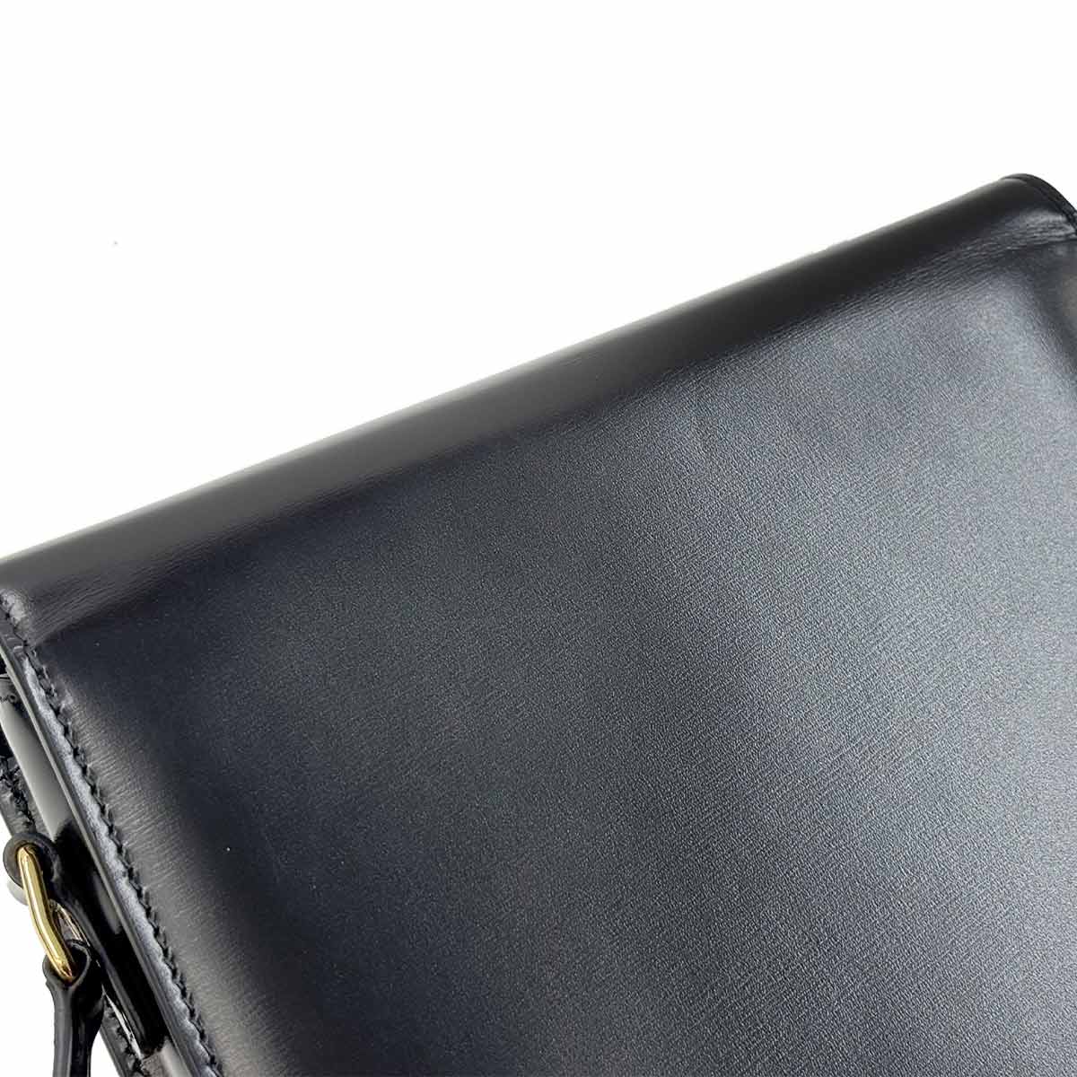 CELINE Triomphe Teen Besace Shoulder Bag Leather Black 110413BF4