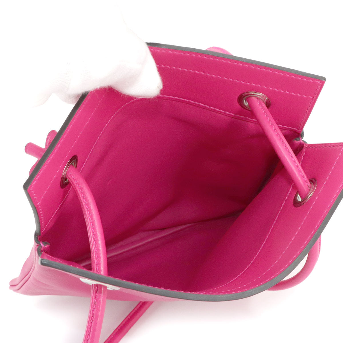 Aline Mini Shoulder Bag Veau Swift Rose Mexicoe Purse
