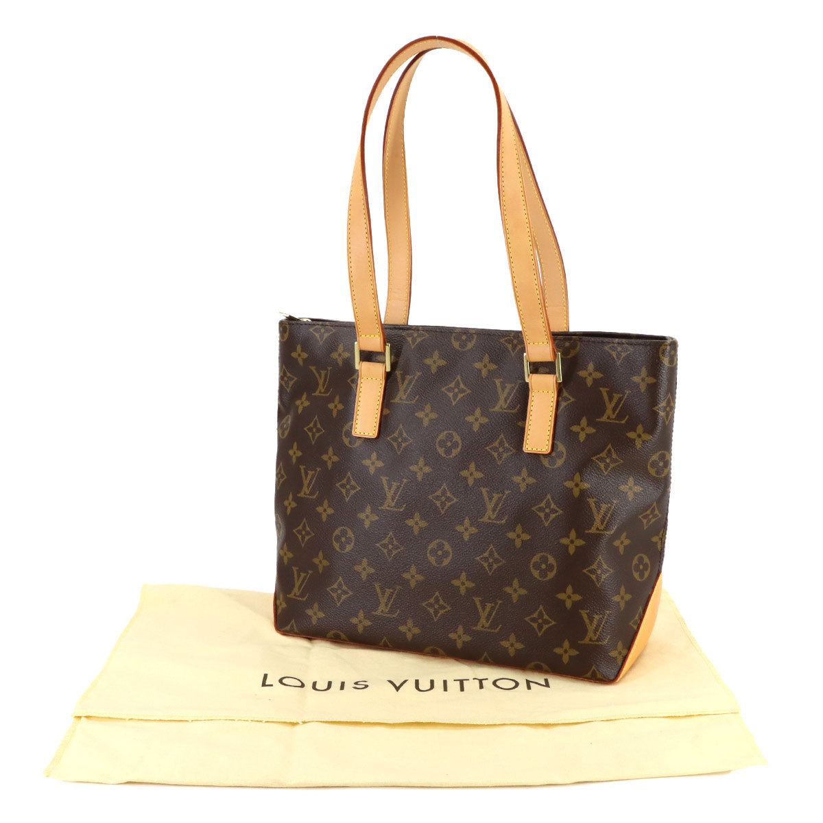 Monogram Cabas Piano Tote Bag Brown M51148 Purse