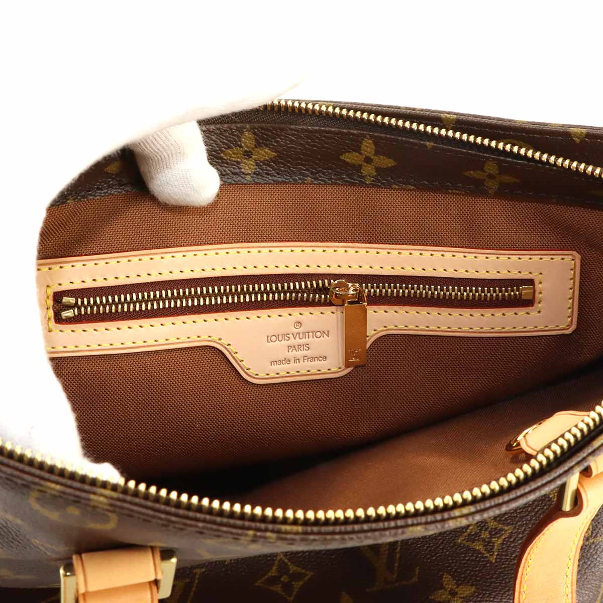 Monogram Cabas Piano Tote Bag Brown M51148 Purse