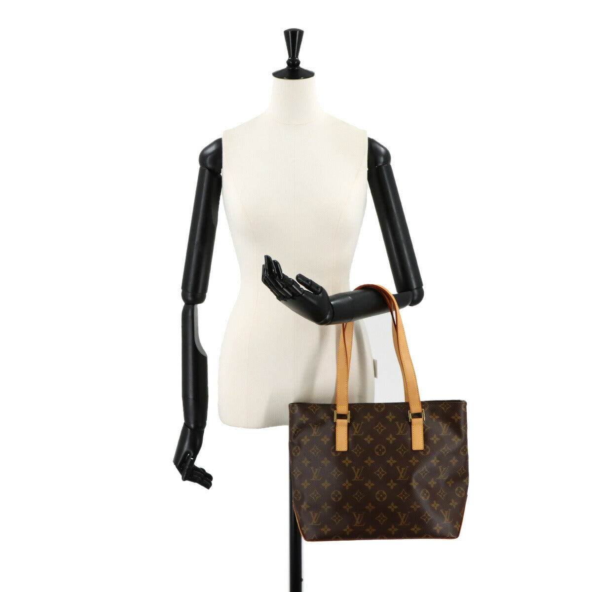 Monogram Cabas Piano Tote Bag Brown M51148 Purse