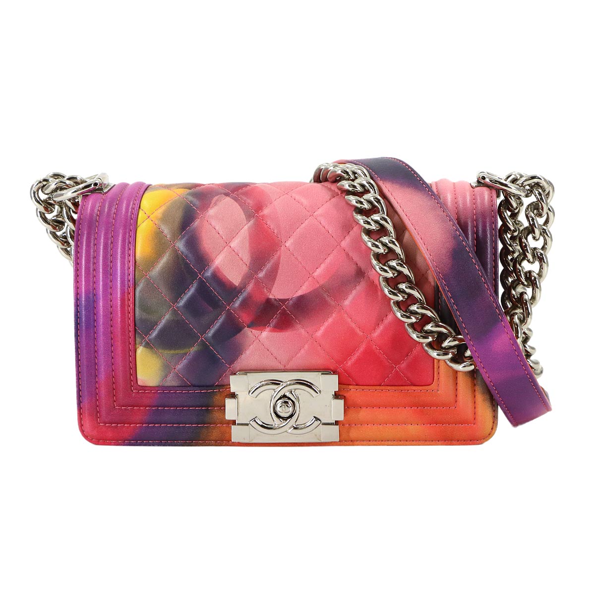 BOY CHANEL Small Flower Power Chain Shoulder Bag Leather