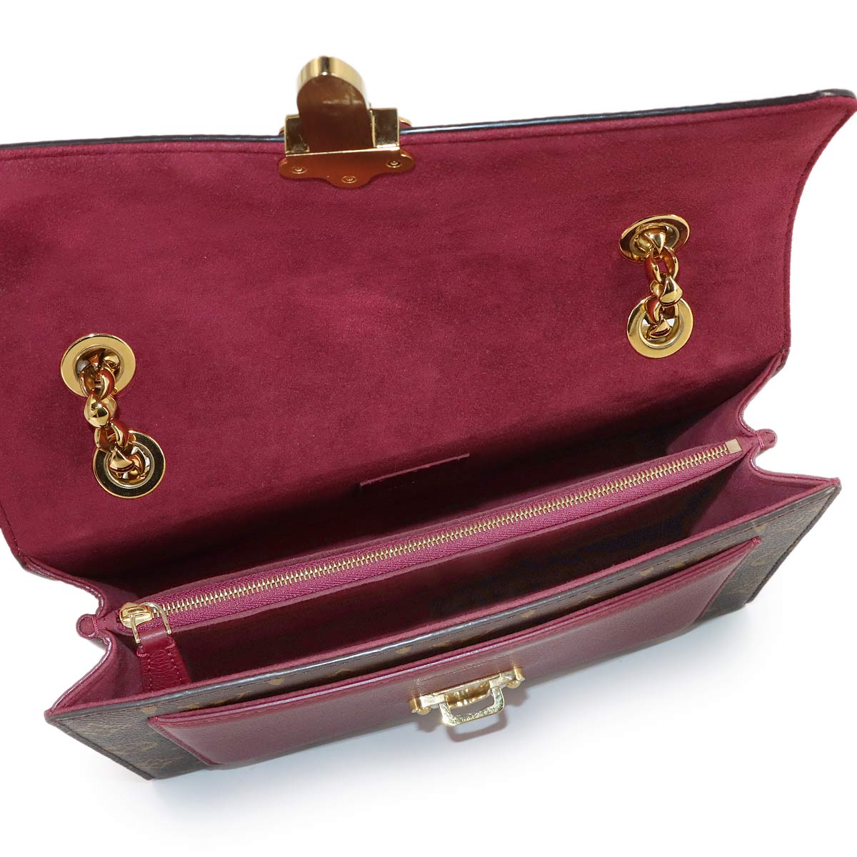 Monogram Victoire Shoulder Bag Leather Bordeaux M41732