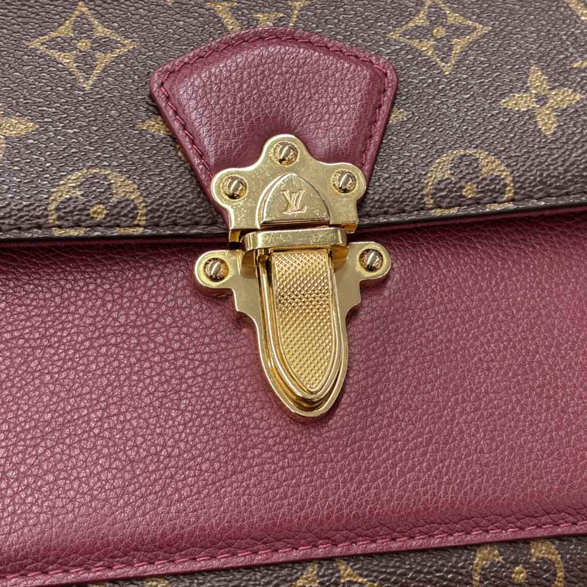 Monogram Victoire Shoulder Bag Leather Bordeaux M41732