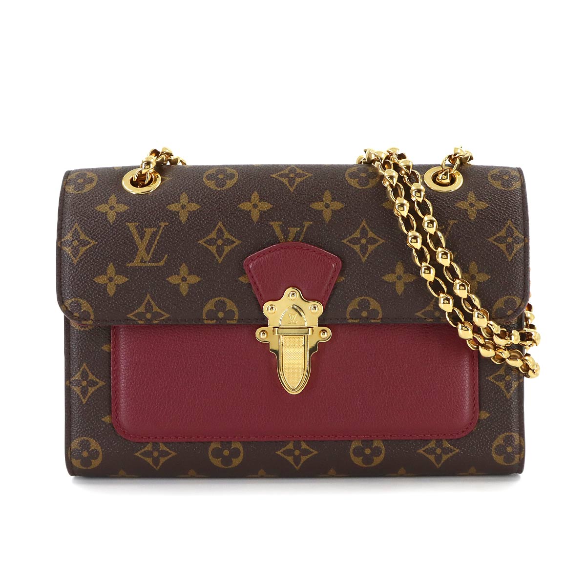 Monogram Victoire Shoulder Bag Leather Bordeaux M41732