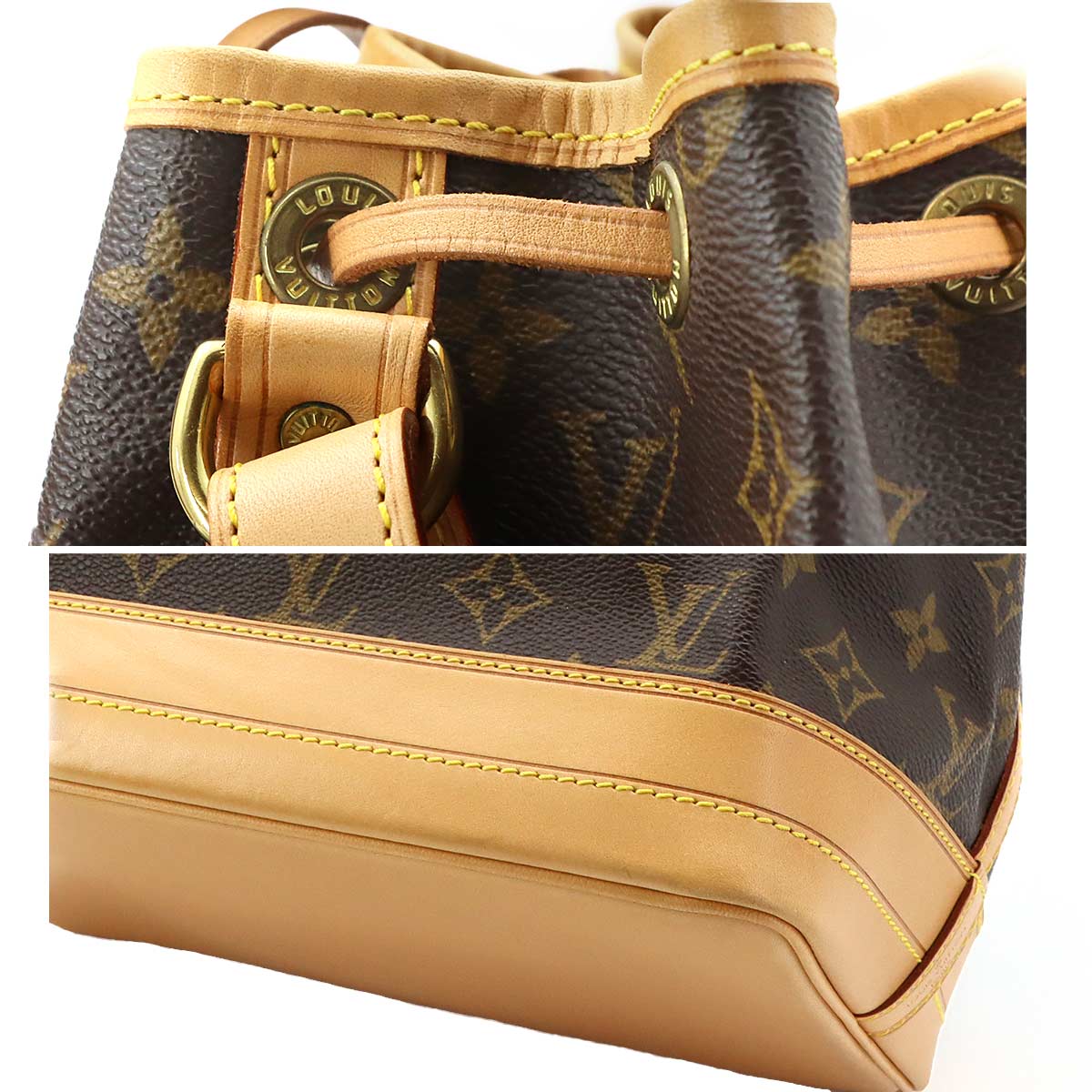 Monogram Noe Drawstring Shoulder Bag Brown M42224 Vintage